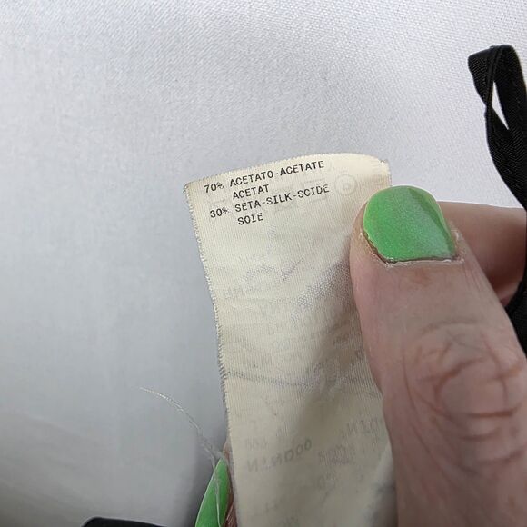 ARMANI COLLEZIONI ITALY 8 BLACK SILK CHIFFON FRILLED HEM SKIRT Witchy Whimsigoth - Picture 6 of 6